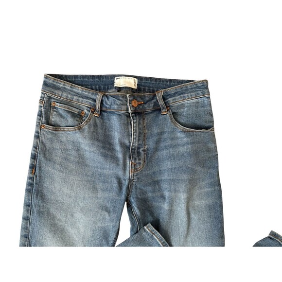 Asos Design Jeans Women's 30" Medium Wash Slim Straight 25" Inseam  High Rise - Picture 2 of 12